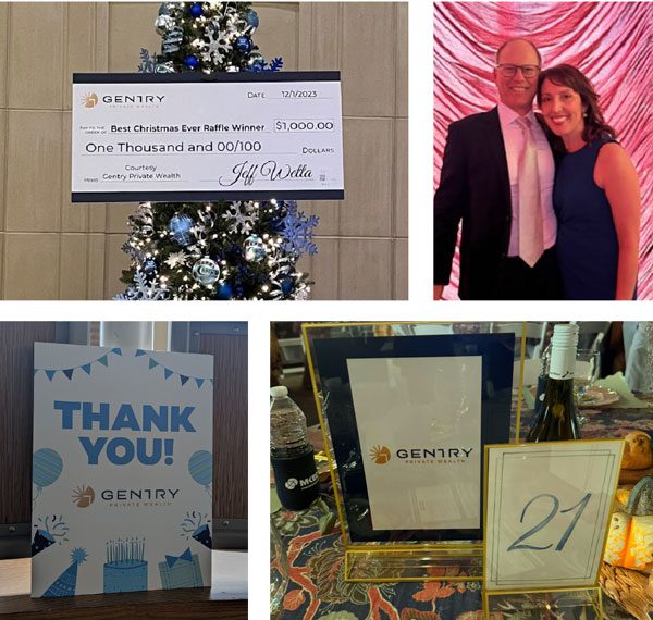 Collage of pictures from Gentry Private Wealth events